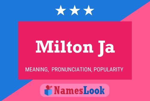 ملصق اسم Milton Ja