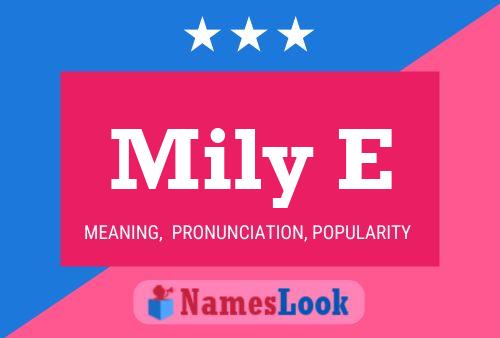 ملصق اسم Mily E