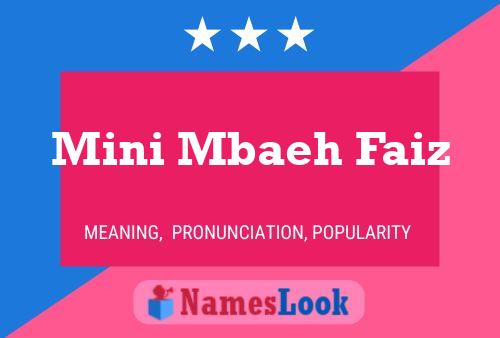 ملصق اسم Mini Mbaeh Faiz