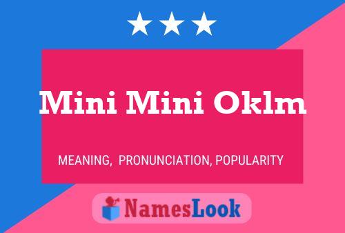 ملصق اسم Mini Mini Oklm