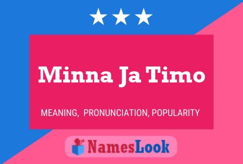 ملصق اسم Minna Ja Timo