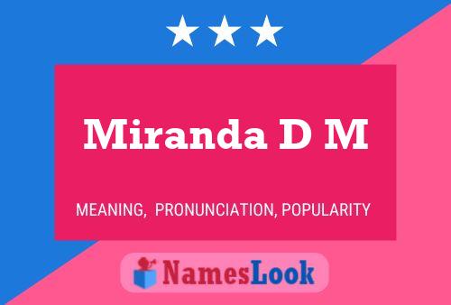 ملصق اسم Miranda D M