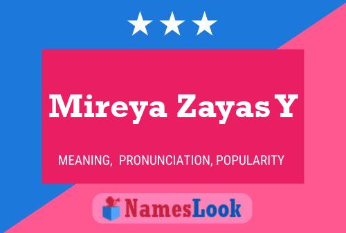 ملصق اسم Mireya Zayas Y