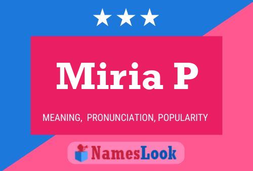 ملصق اسم Miria P