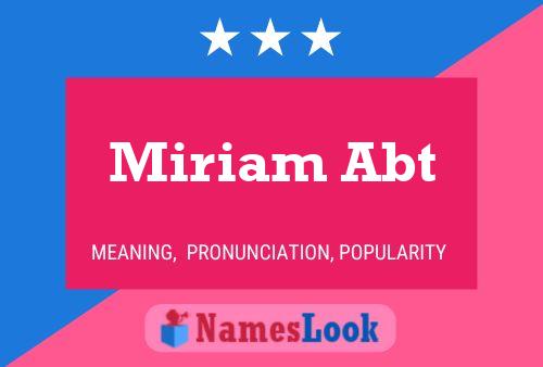 ملصق اسم Miriam Abt