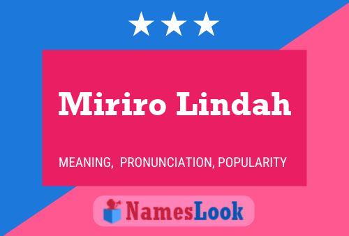 ملصق اسم Miriro Lindah