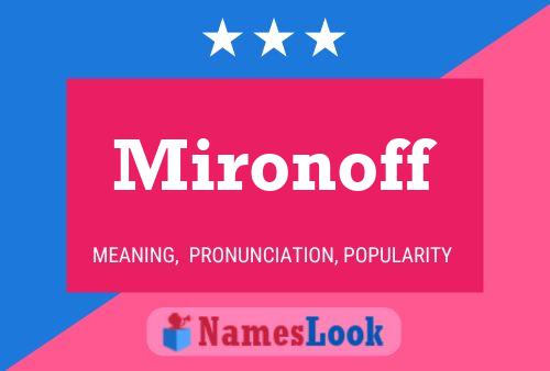 ملصق اسم Mironoff