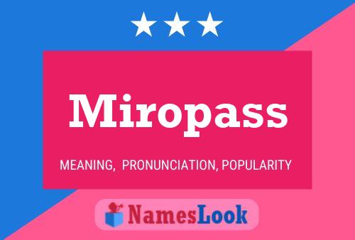 ملصق اسم Miropass