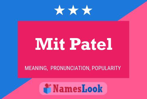 ملصق اسم Mit Patel