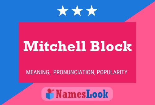 ملصق اسم Mitchell Block