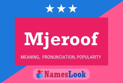 ملصق اسم Mjeroof