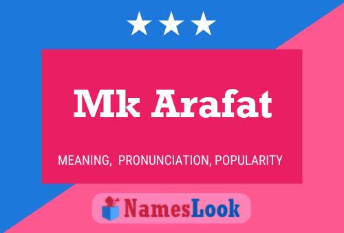 ملصق اسم Mk Arafat