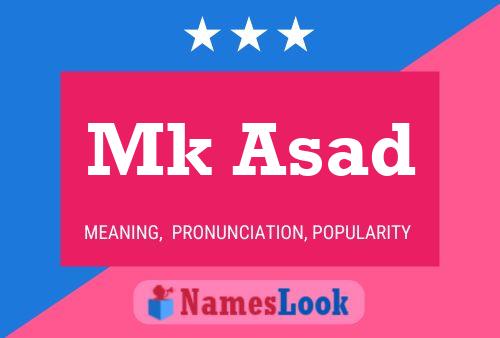 ملصق اسم Mk Asad