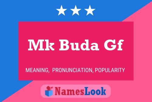 ملصق اسم Mk Buda Gf