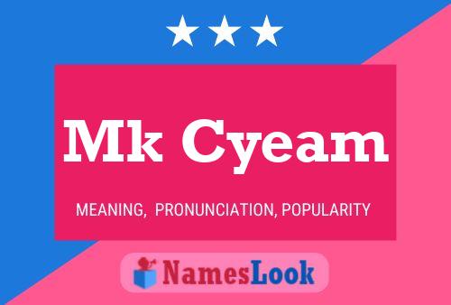 ملصق اسم Mk Cyeam