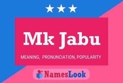 ملصق اسم Mk Jabu