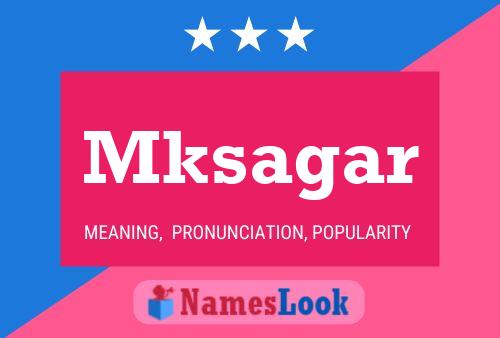 ملصق اسم Mksagar