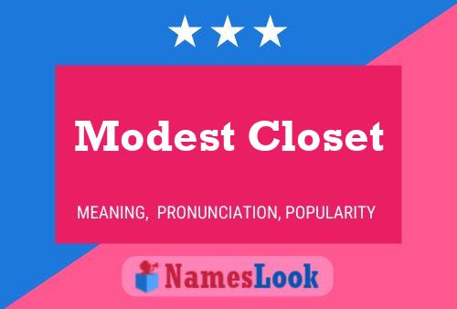 ملصق اسم Modest Closet