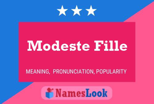 ملصق اسم Modeste Fille