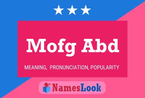 ملصق اسم Mofg Abd