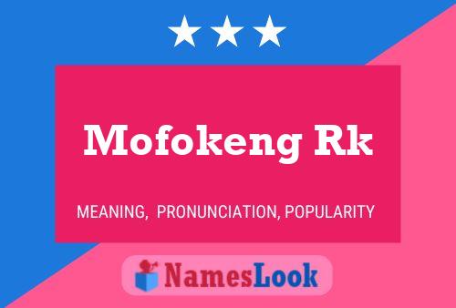 ملصق اسم Mofokeng Rk