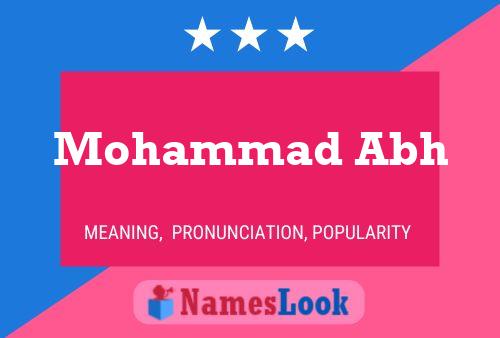 ملصق اسم Mohammad Abh