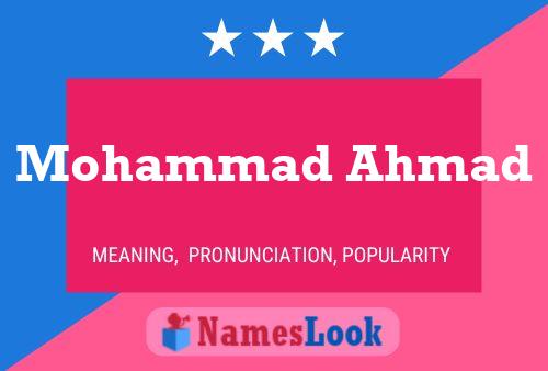 ملصق اسم Mohammad Ahmad