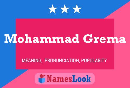 ملصق اسم Mohammad Grema