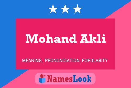 ملصق اسم Mohand Akli