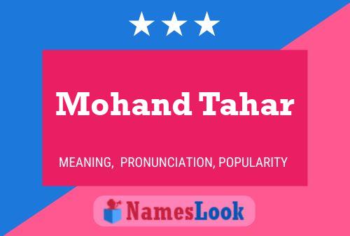 ملصق اسم Mohand Tahar