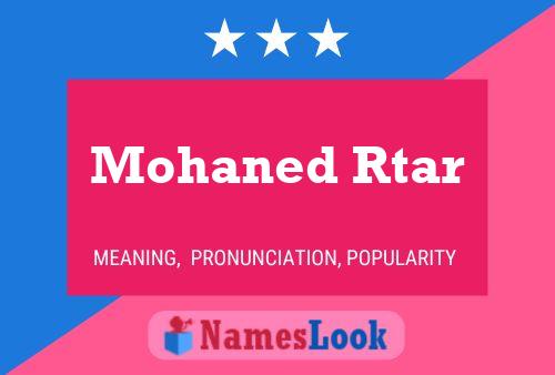 ملصق اسم Mohaned Rtar