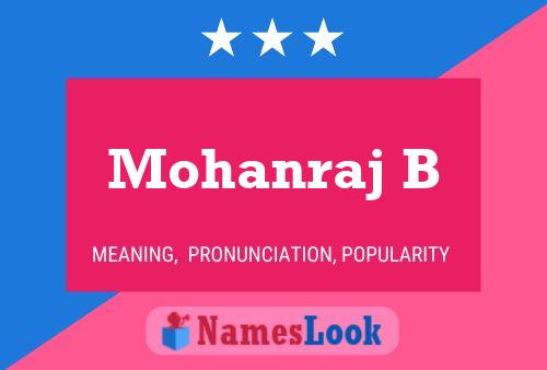 ملصق اسم Mohanraj B