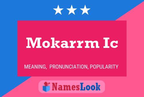 ملصق اسم Mokarrm Ic