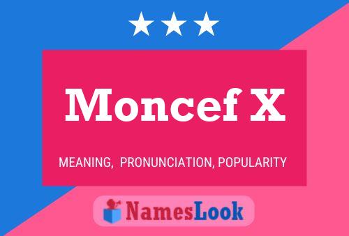 ملصق اسم Moncef X