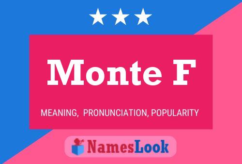 ملصق اسم Monte F