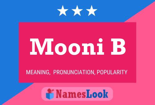 ملصق اسم Mooni B