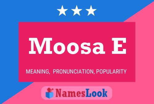 ملصق اسم Moosa E