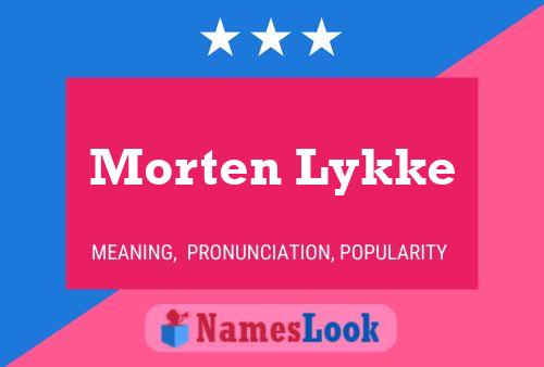 ملصق اسم Morten Lykke