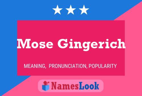 ملصق اسم Mose Gingerich