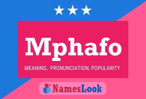 ملصق اسم Mphafo