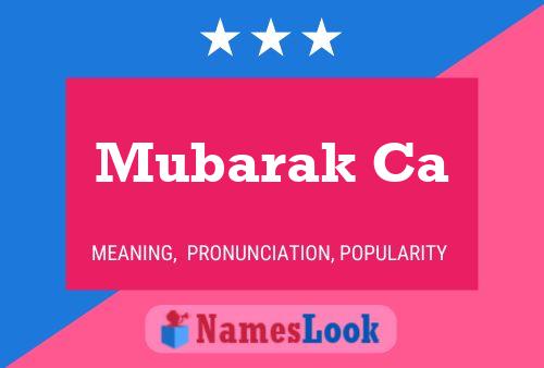 ملصق اسم Mubarak Ca