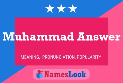 ملصق اسم Muhammad Answer