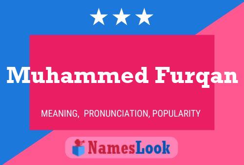 ملصق اسم Muhammed Furqan