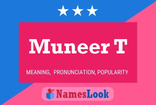 ملصق اسم Muneer T