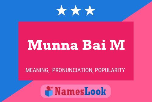 ملصق اسم Munna Bai M