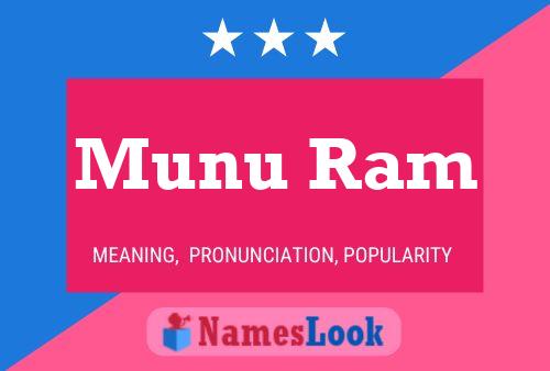 ملصق اسم Munu Ram