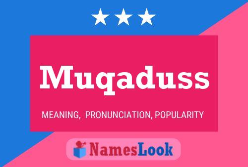 ملصق اسم Muqaduss