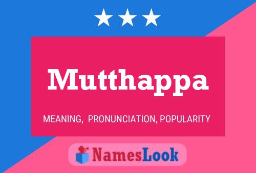 ملصق اسم Mutthappa