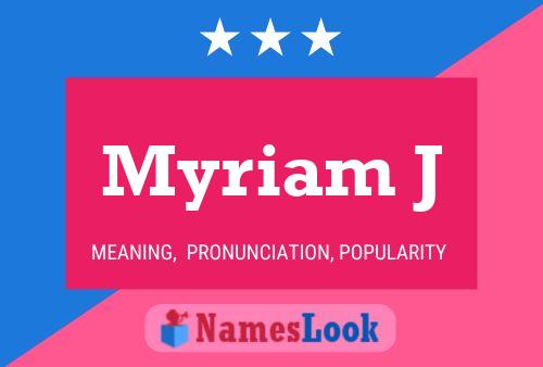 ملصق اسم Myriam J