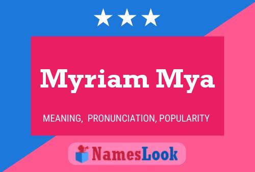 ملصق اسم Myriam Mya